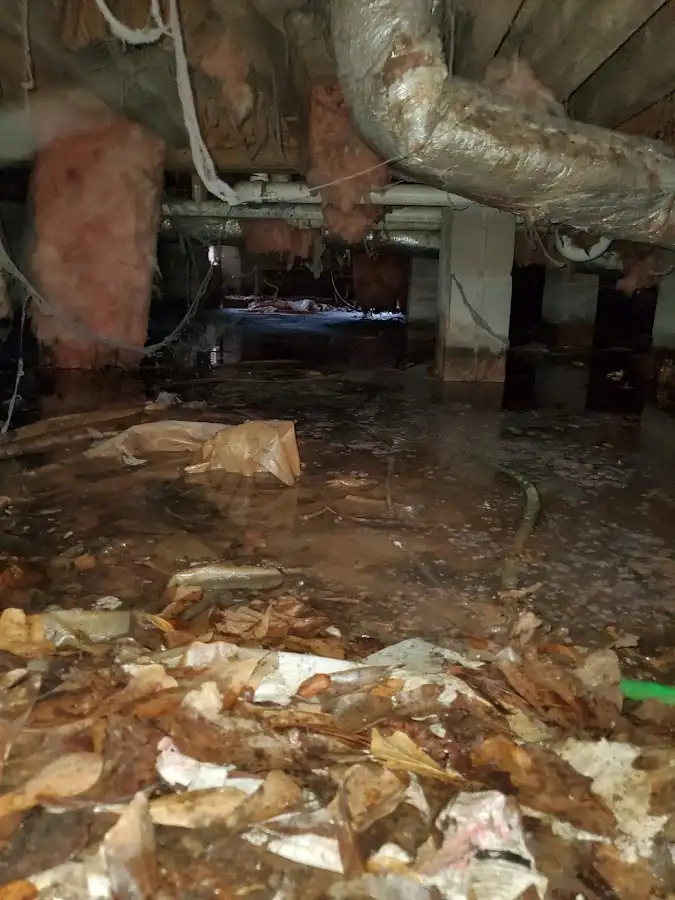 Crawl space flood assessment for Commercial Water Damage Restoration in Carbondale